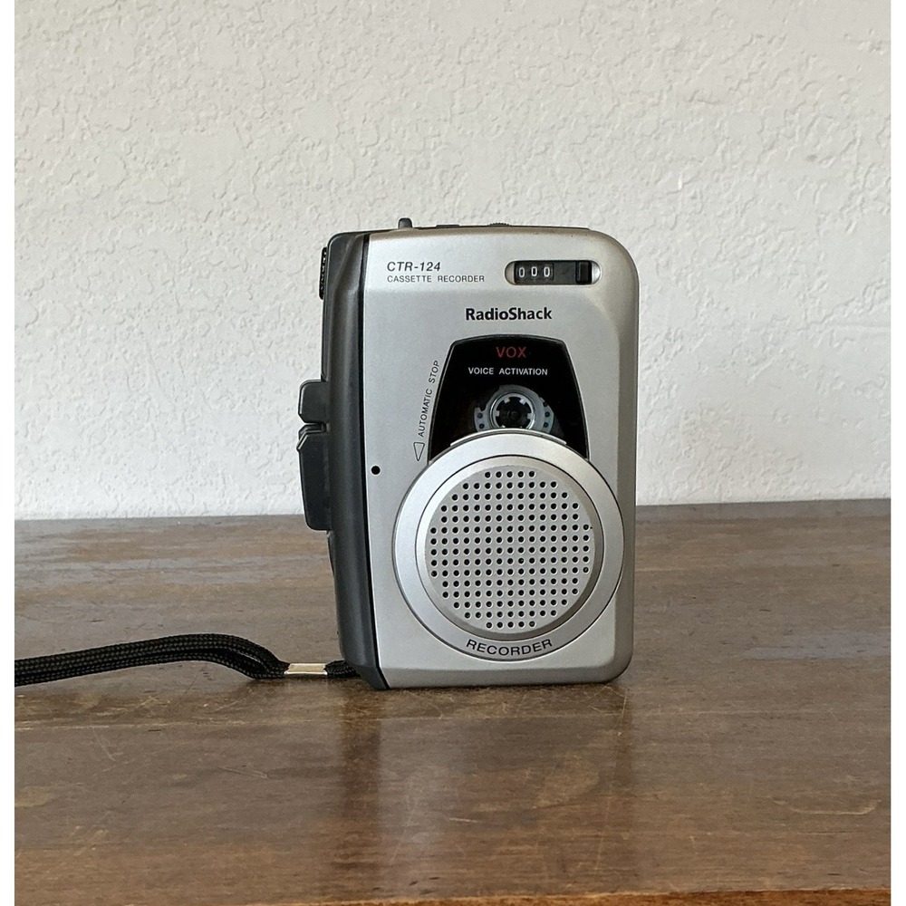 Vintage Radio Shack VOX Cassette Tape Recorder CTR-124 Silver Working